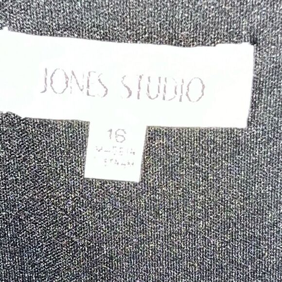 JONES NEW YORK Women’s Size 16 Black Halter Dress Ruching Cocktail Formal Party - Picture 6 of 9